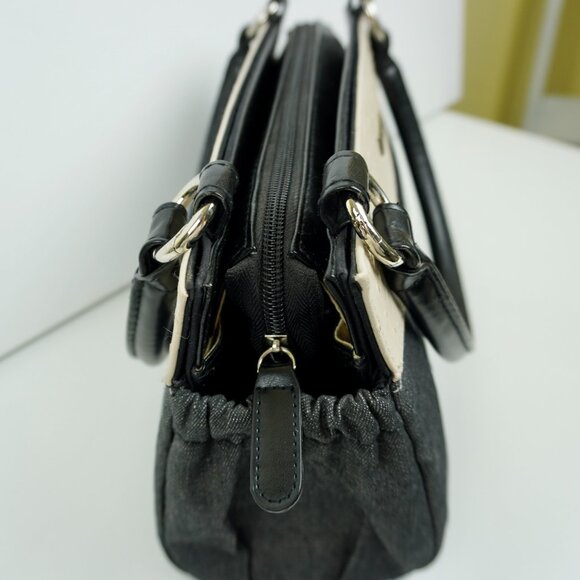 Miche Classic Shell Women Hand Bag "Deniece" Retired Dark Denim Ostrich Leather - Picture 4 of 8